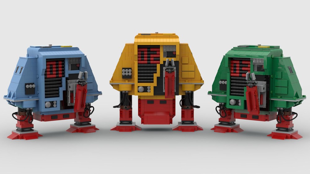 Lego Silent Running Robot Drones Dewey, Huey, and Louie