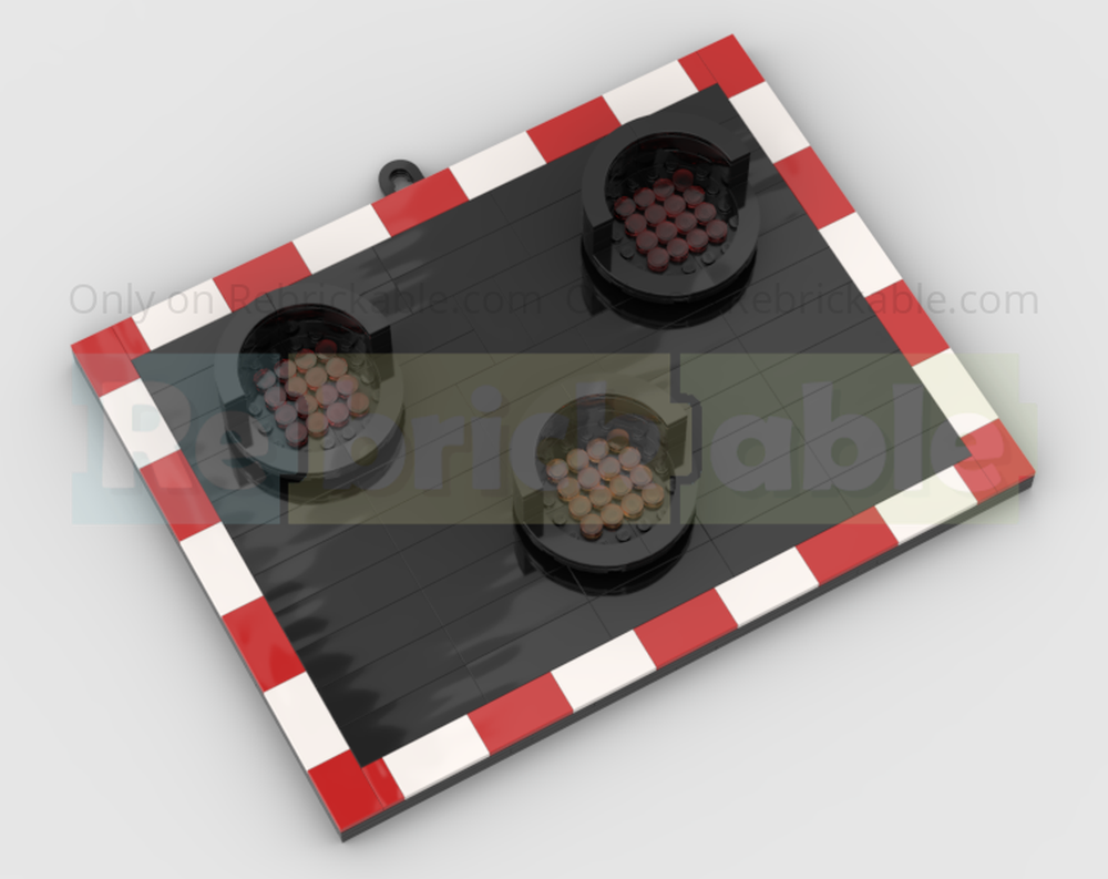 Lego UK Level Crossing Lights 3D Wall Art With Wall Mount Hook