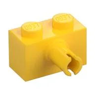 Brick Special 1 x 2 with Pin / Yellow