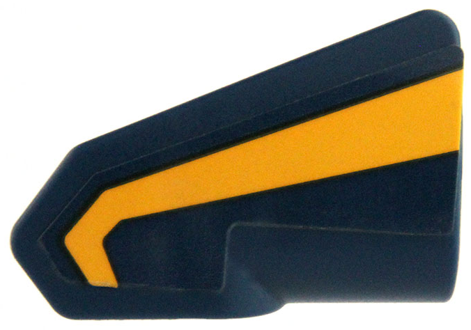 Lego Technic, Panel Fairing # 8 Very Small Smooth Short, Side B with Bright Light Orange Bent Stripe Pattern (Sticker) - Set 42147