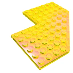 Wedge Plate 10 x 10 with 4x4 Cutout and Cut Corner / Trans-Yellow