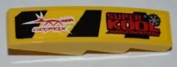 Slope, Curved 4 x 1 with 'GO/FOX' and 'SUPER KOOL AIRCONDITION' Pattern Model Left Side (Sticker) - Set 8228