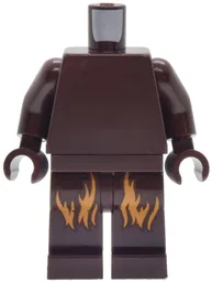 Body SMART Minifigure, Torso with Dark Brown Hips and Legs with SW Chewbacca Pattern / Dark Brown Arms / Dark Brown Hands