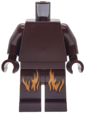 Lego Body SMART Minifigure, Torso with Dark Brown Hips and Legs with SW Chewbacca Pattern / Dark Brown Arms / Dark Brown Hands