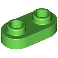 Lego Plate Special 1 x 2 Rounded with 2 Open Studs / Bright Green