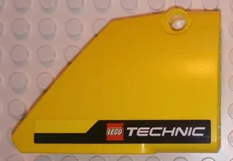 Technic, Panel Fairing #14 Large Short Smooth, Side B with Black Stripe and LEGO TECHNIC Logo Pattern (Sticker) - Set 8069