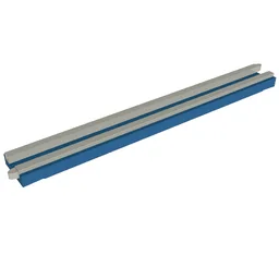 Train Track 12V Conducting Rail Straight without Cable Connection Holes / Blue