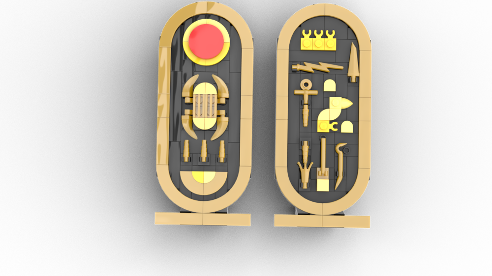 Lego Ancient Egypt cartouches of Tutankhamun