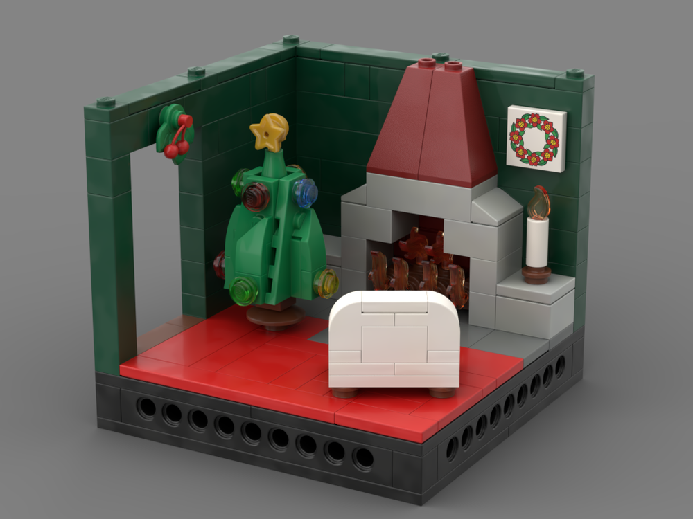 Lego Modular Rooms - Christmas Living Room
