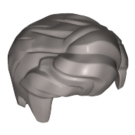 Lego Hair Front Quiffed Right / Flat Silver
