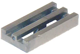 Tile Special 1 x 2 Grille with Bottom Groove / Flat Silver