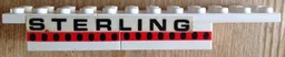 Stickered Assembly 12 x 2 x 1 1/3 with Black 'STERLING' Pattern on Both Sides (Stickers) - Set 1552-2