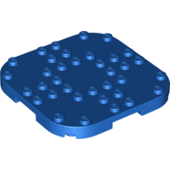 Lego Plate Round Corners 8 x 8 x 2/3 Circle with Reduced Knobs / Blue