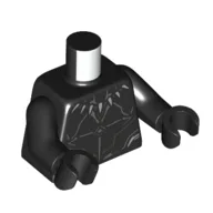 Torso, Jumpsuit, Muscle Outline, Fanged Teeth Necklace Print, Black Arms and Hands / Black