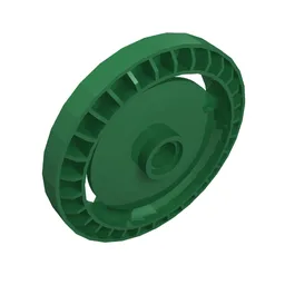 Technic Disc 5 x 5 Notched, No Pin [Plain] / Green