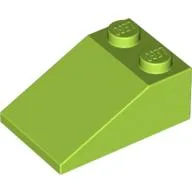 Brick Sloped 33° 3 x 2 / Lime