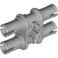 Lego Technic Pin Double with Axle Hole / Light Bluish Gray