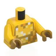 Torso, Pixelated Gold/Bright Light Yellow/White Print, Yellow Arms, Pearl Gold Hands / Yellow