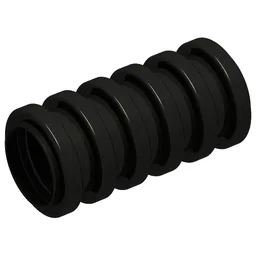 Hose, Ribbed 7mm D. 2L / 1.6cm / Black