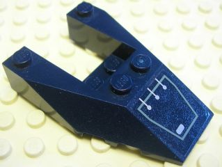 Lego Wedge 6 x 4 Cutout with Stud Notches with Silver Circuitry (Left Foot) Pattern (Sticker) - Set 7703