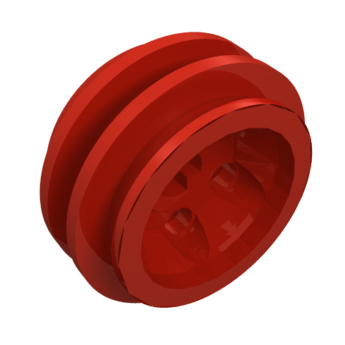 Lego Wheel Rim 24 x 14 VR with Center Axle Hole / Red