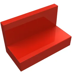 Panel 1 x 2 x 1 [Square Corners] / Red