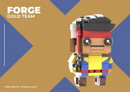 Forge (“The Maker”) – X‑Men Gold Team – (BrickHeadz‑Style)
