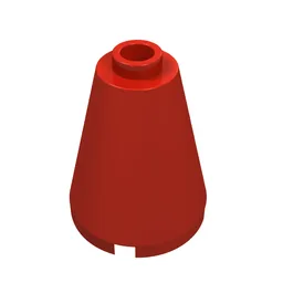Cone 2 x 2 x 2, Open Stud / Red