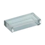 Tile 1 x 2 with Groove / Opal Trans-Clear