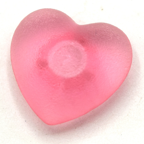 Lego Clikits Icon, Heart 2 x 2 Small with Pin [Frosted] / Trans-Pink