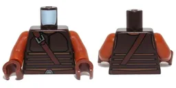 Torso SW Vest with Dark Tan Stripes and Reddish Brown Shoulder Strap Pattern / Dark Orange Arms / Reddish Brown Hands