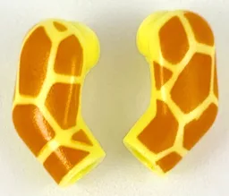 Arm, (Matching Left and Right) Pair with Orange Giraffe Spots Pattern / Bright Light Yellow