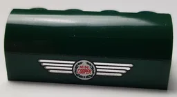 Slope, Curved 2 x 4 x 1 1/3 with 4 Recessed Studs with Red, Silver, and White 'MINI COOPER' Logo Pattern (Sticker) - Set 10242