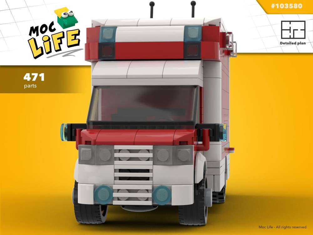 Lego Mercedes Sprinter 3500 dually German ambulance