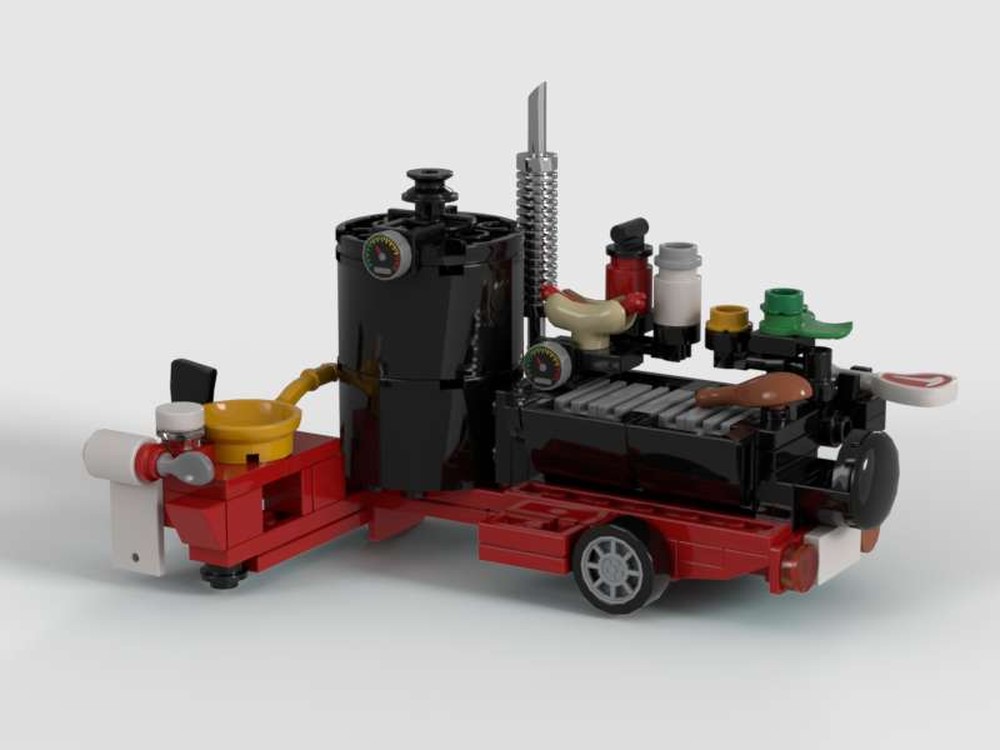 Lego barbeque smoker trailer - Grill Anhänger