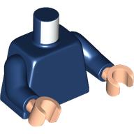 Lego Torso, Dark Blue Arms, Light Nougat Hands [Plain] / Dark Blue