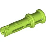 Technic Pin Long with Friction Ridges Lengthwise and Stop Bush [3 Lateral Holes, Big Pin Hole] / Lime