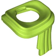 Minifig Neckwear Long Scarf Wrapped Around Neck / Lime
