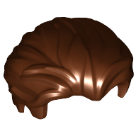 Lego Hair Swept Back with Slight Widow's Peak and Short Side Burns [Plain] / Reddish Brown