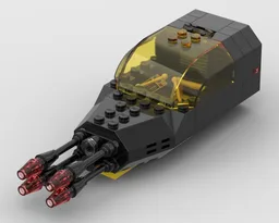 Blacktron tail gun/fighter cockpit