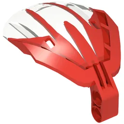 Windscreen Bohrok 4 x 5 x 7 Marbled Trans-Clear Pattern / Red