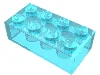 Brick 2 x 4 / Glitter Trans-Light Blue
