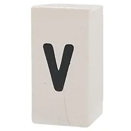 Tile Special 1 x 2 x 5/6 with Stud Hole in End with 'v' Print