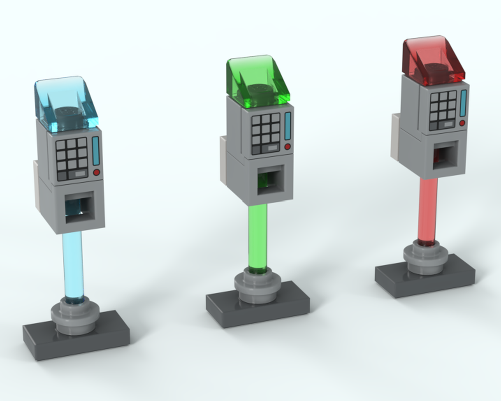 Lego Cyberpunk Parking Meters