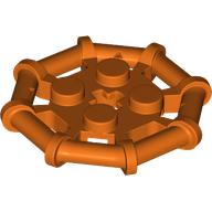 Lego Plate Special 2 x 2 with Bar Frame Octagonal, Reinforced, Completely Round Studs / Reddish Orange