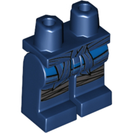 Lego Hips and Dark Blue Legs with Dark Blue Sash, Knee Wraps / Dark Blue