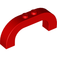 Lego Brick Arch 1 x 6 x 2 Curved Top / Red