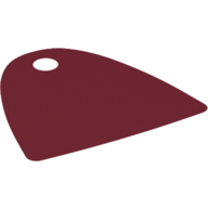 Lego Neckwear Cape, Straight Bottom, One Top Hole [Spongy Stretchable Fabric] / Dark Red
