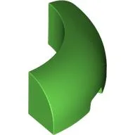 Brick Round Corner 3 x 3 x 1 No Studs / Bright Green