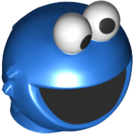Lego Minifig Head Special (Cookie Monster) / Blue